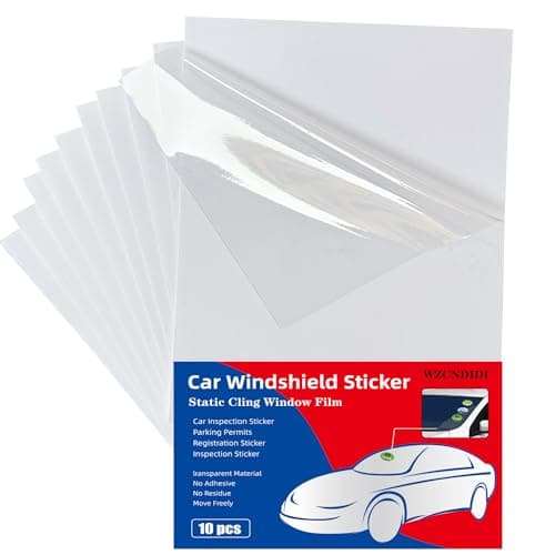 Car Windshield Sticker, Windshield Applicator, Clear Window Cling for Car (10PCS/4"X6")