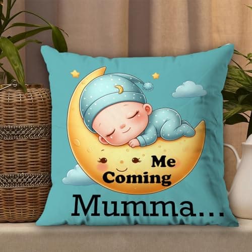 AWANI TRENDS Cushion, mom to be Gifts, Pregnant Woman Wife Sister, Coming Soon Mumma, Pregnancy Gift for Baby Shower, with Premium Filler Cushion