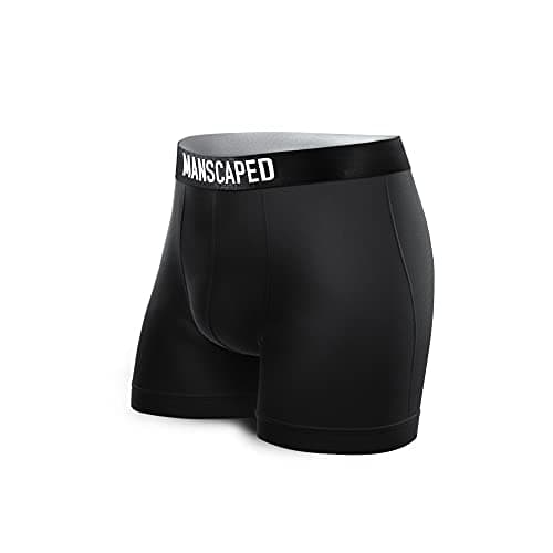 MANSCAPED® Men’s Anti-Chafe Athletic Performance Boxer Briefs (L) Black