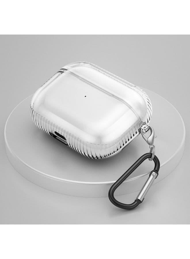 Case Cover 2 PCS Earphone Protective Cover TPU Airbag Transparent Protective Shell For AirPods Pro Transparent