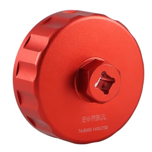 EVRBUL Oil Filter Wrench CNC 74.5mm 14 Flutes Oil Filter Cap Wrench Removal Tool Compatible with Porsche 911 Carrera Boxter Cayman Mazda Caliber Ford Escape Dodge Avenger Mercury Mariner
