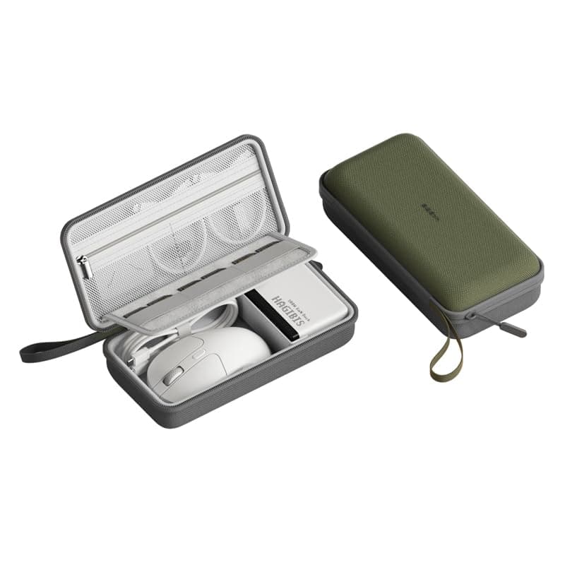 Hagibis Electronics Organizer Travel Case Cable Organizer Bag Pouch Portable Waterproof Carry Case for Cable ChargerPower Bank SD Card Mouse USB Flash Disk DPB02 Green