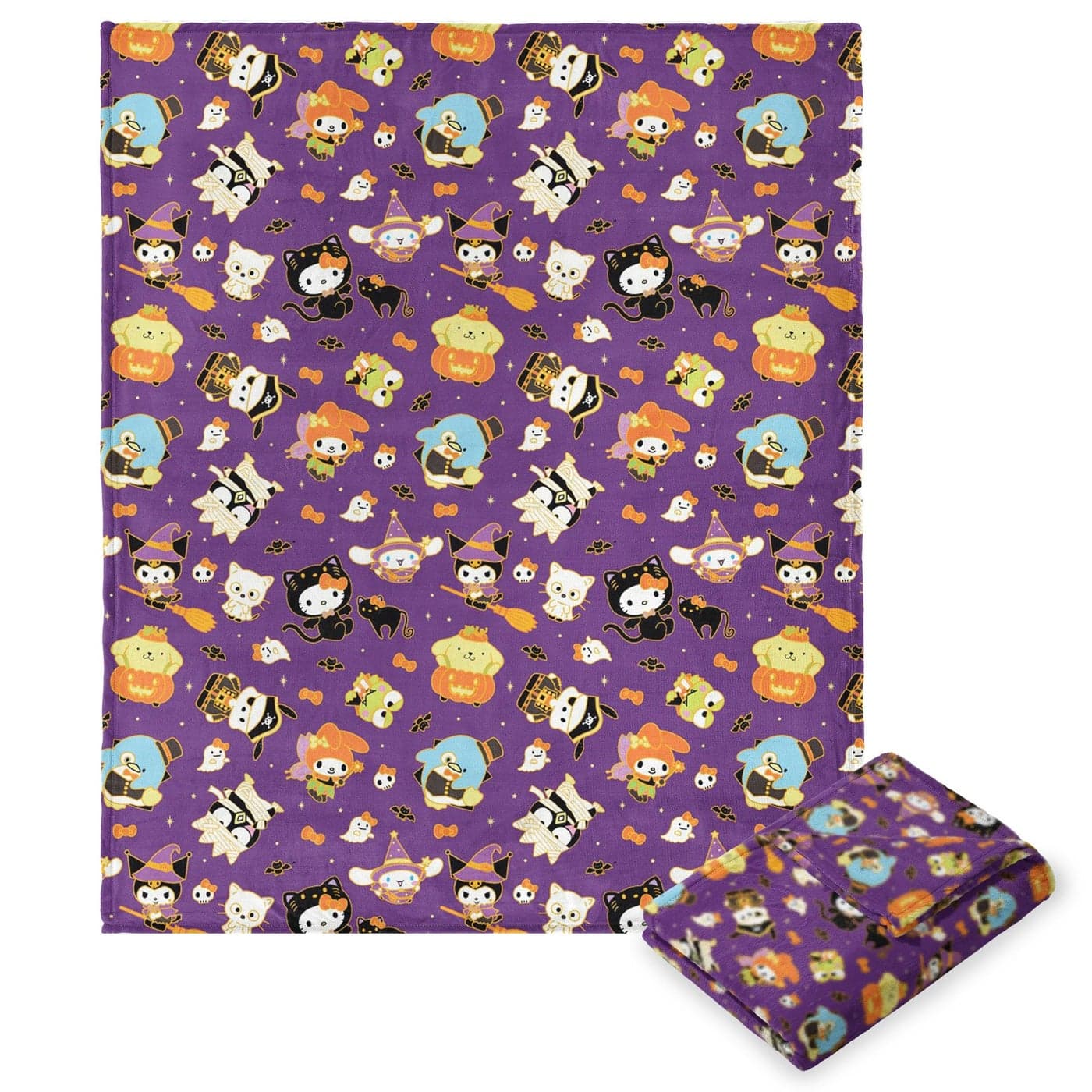 Northwest Hello Kitty Silk Touch Throw Blanket 50 x 70 Halloween Gold