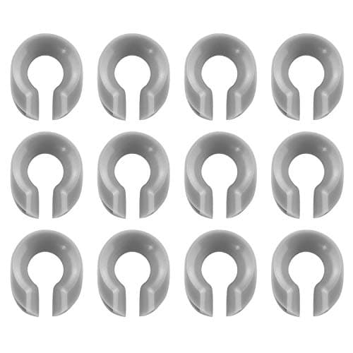 JCBIZ 12pcs Gray Safety Rope Climbing Rope Protector 13mm ID Triangle Ring for 8-14 Ropes