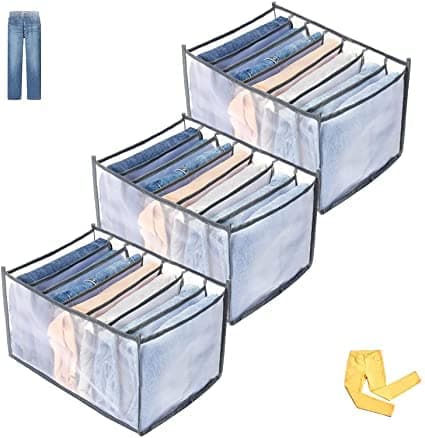 MBW Wardrobe Organizer For Clothing 7 Grids Storage Organizer Multipurpose Organiser For Wardrobe Large Capacity Organizer, Storage Box For Clothes Organizer (3), Heavy Transparent Sheet
