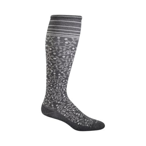 Sockwell Women's New Leaf Firm Graduated Compression Sock, Charcoal - M/L
