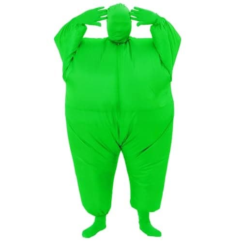RHYTHMARTS Green Inflatable Costume Full Body Suit Halloween Christmas Costumes Fancy Dress Adult (Green)