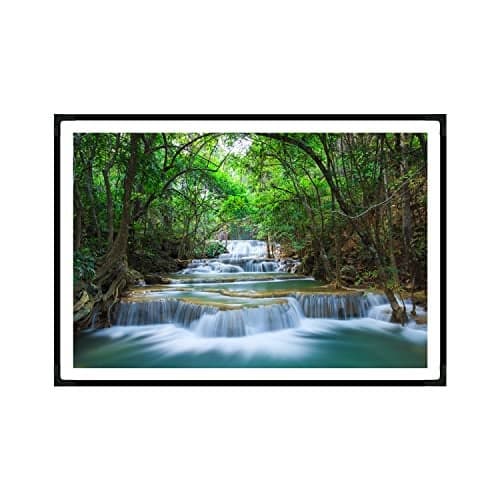 Vastu Vardan Waterfall Scenery Painting With Frame | Natural Paintings for Living Room | Size 54 x 40 cm | Wall Scenery for Bedroom, Office, Home Decor | Waterfall Painting Artwork