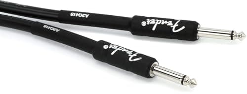 Fender Professional Series Instrument Cable Guitar Cable Guitar Accessories StraightStraight Black 25ft