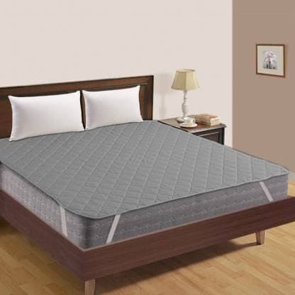 Rajasthan Crafts Premium Hotel Quality Queen Size 100% Waterproof Mattress Protector Smooth Fabric Fits Up 8-12 Inch Mattress Breathable Noiseless Cover and Washable (Grey, 60x78 Inch)