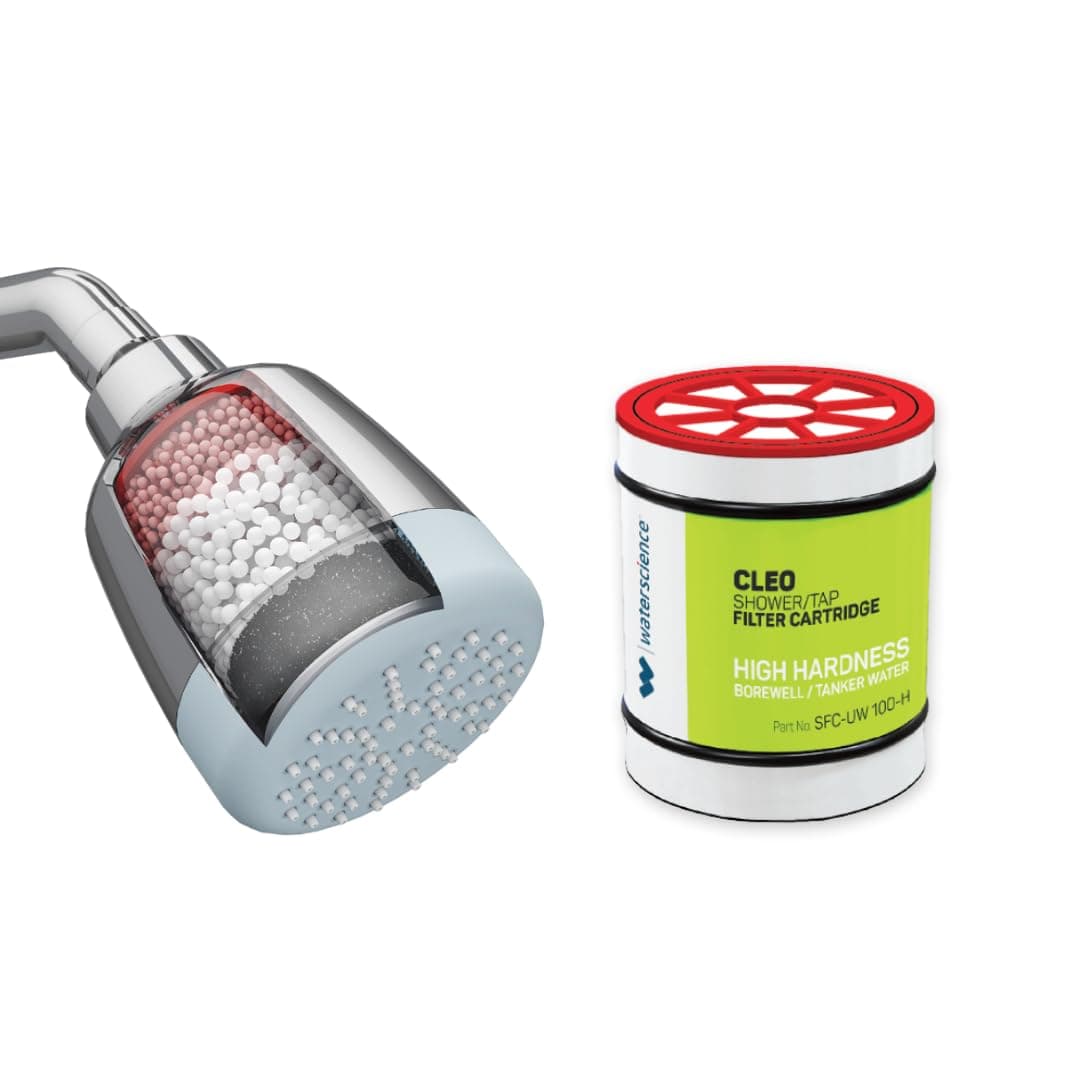 WaterScience Shower Filter for Hard Water Replacement Cartridge for BorewellTanker Water