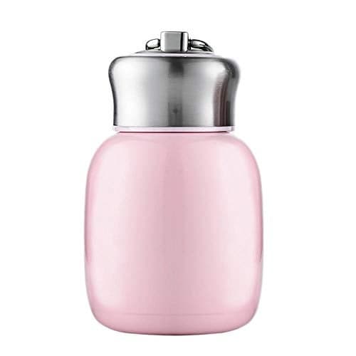 Mini 7 oz Stainless Steel Water Bottle, Small Vacuum Insulated Water Bottle Leak Proof Sport Tumbler Cup Hot and Cold Water Bottle for Women Girls Kids Gift Milk Tea Lunch (Peach pink)