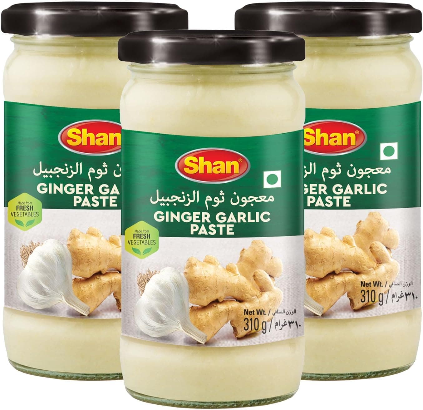 Shan Ginger Garlic Paste 310g (Pack of 3)