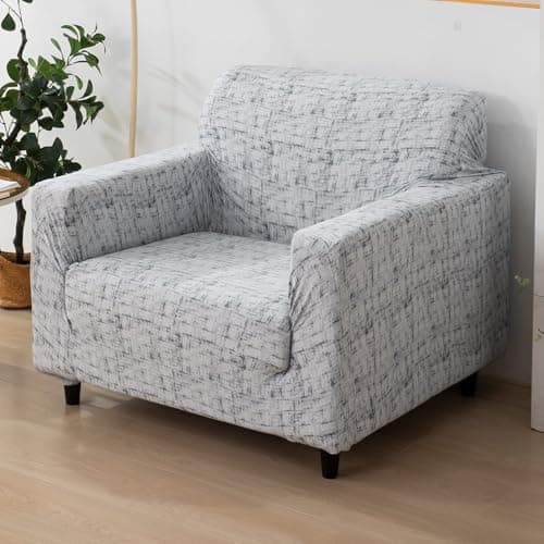 HOKIPO Elastic Stretchable Sofa Cover 1 Seater (NEW-4099-S13), Grey