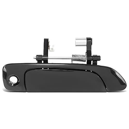 DNA MOTORING Front Right Outer Door Handle Compatible with 01-05 Honda Civic Sedan Coupe, w/Keyhole, Black, OEM-DHO-01059