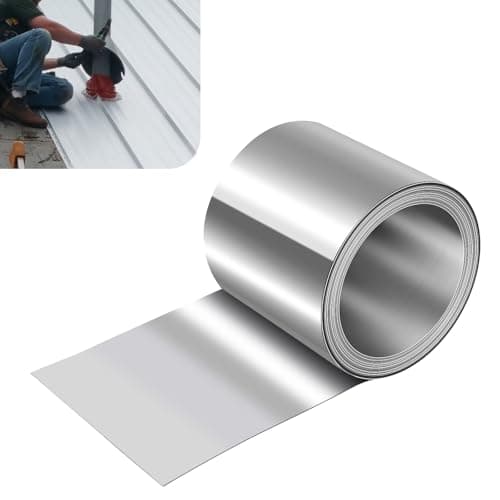 ELECTRAPICK Aluminum Flashing Roll,6in x 10ft Metal Roof Panels,32 Gauge (0.0078"/0.2mm) Aluminum Sheet Roll for Roofing Panels and DIY, Outdoor Gardens,Sealing Windows Doors, Stains Prevention