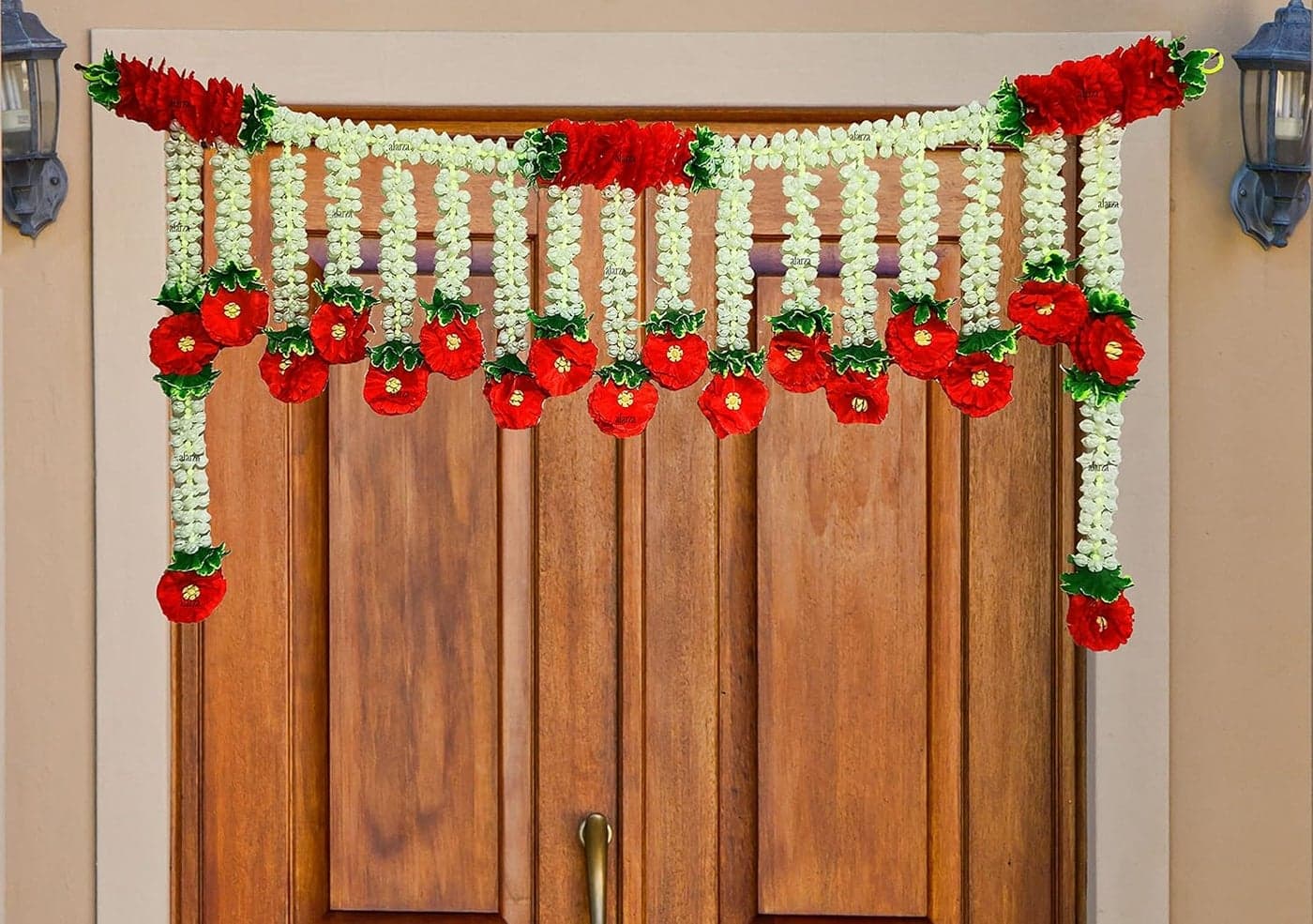 afarza Toran for Main Door Latest Home Decoration Entrance Hanging Handmade Bandarwal Atificial Marigold Flower Garlands