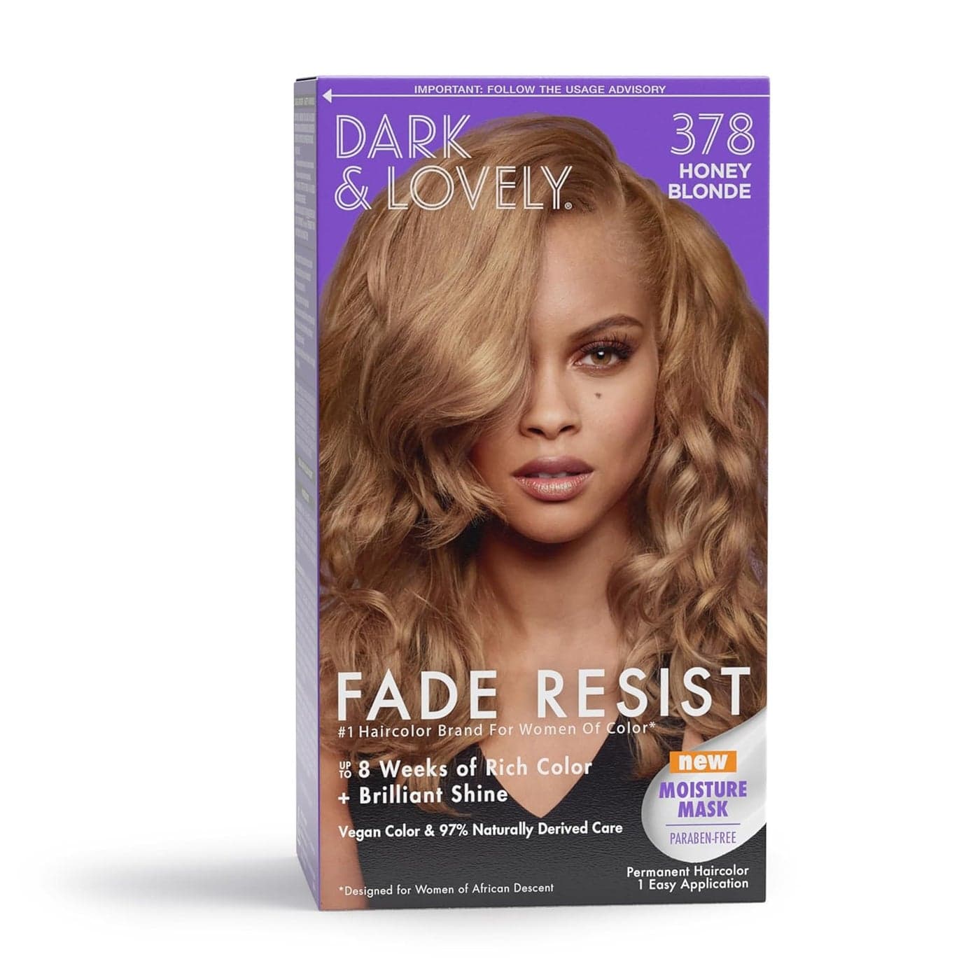 SoftSheenCarson Dark and Lovely Fade Resist Rich Conditioning Hair Color Permanent Hair Color Up To 100 percent Gray Coverage Brilliant Shine with Argan Oil and Vitamin E Honey Blonde 2 Count