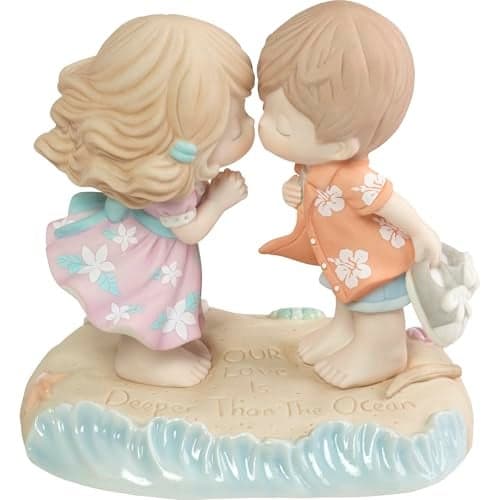 Precious Moments Our Love is Deeper Than The Ocean Bisque Porcelain Figurine 183001, Multicolor