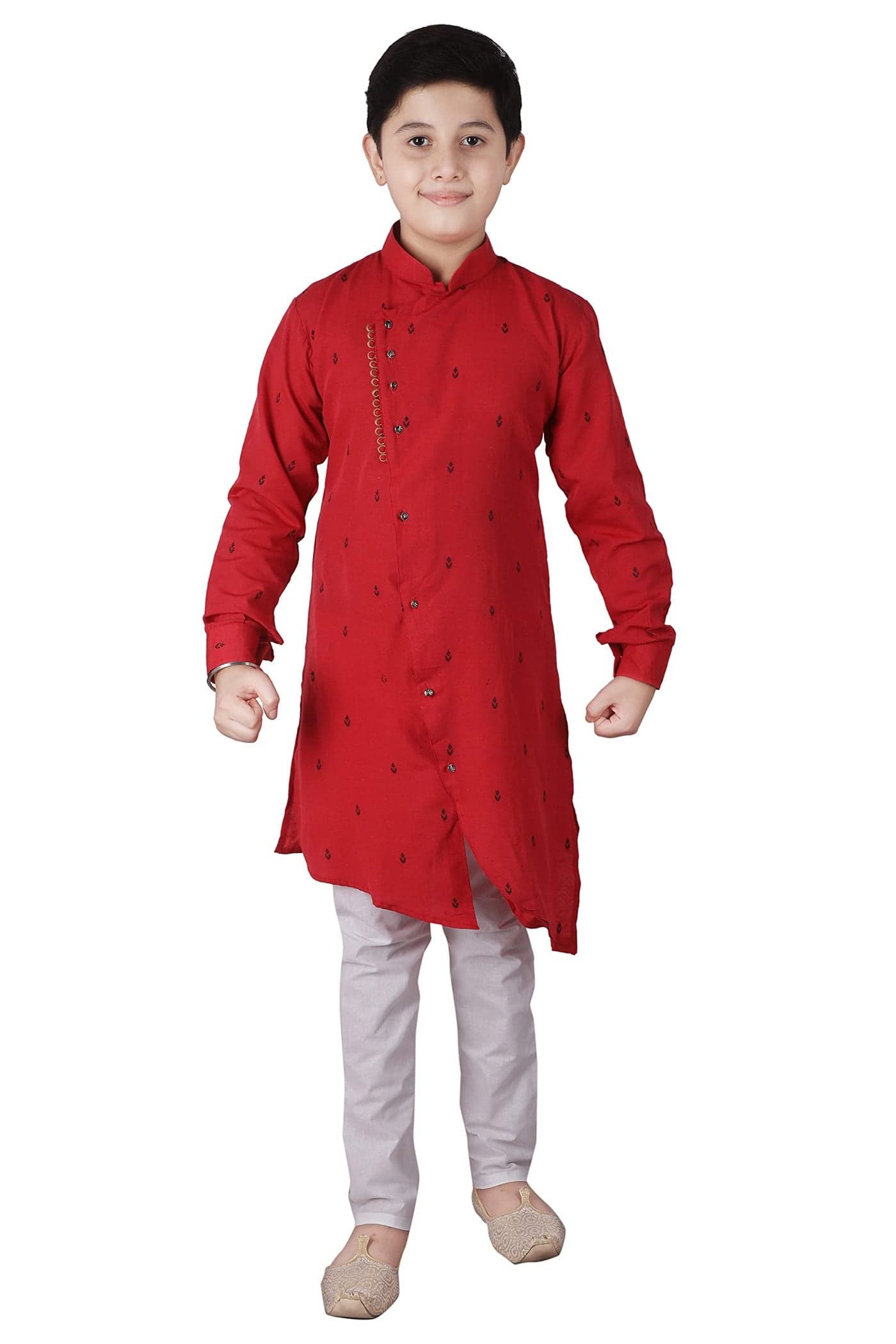 Pro-Ethic Style Developer Kids Cotton Kurta Pyjama for Boys (Maroon, 11-12 Years)