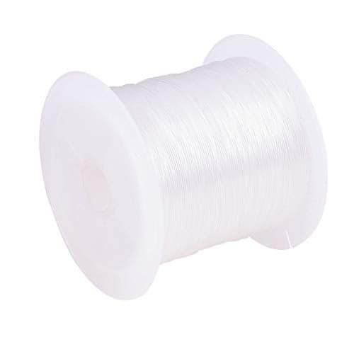 PH PandaHall 0.45mm Crystal Beading Cords Clear Fishing Line Invisible Nylon Thread Jewelry String Wire Cord String for Party Christmas Decor Seed Beads Jewelry Bracelet Making 30 Yards