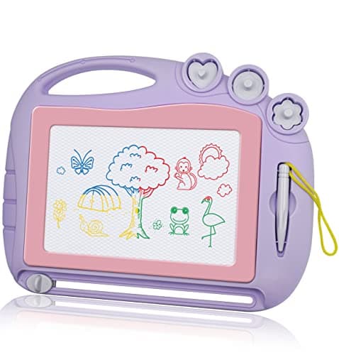 AiTuiTui Magnetic Drawing Board Toddler Toys for Girls Gifts, Erasable Sketch Writing Doodle Pad Travel Games for Kids in Car, Early Education Learning Skill Development Toys for Kids Toddlers