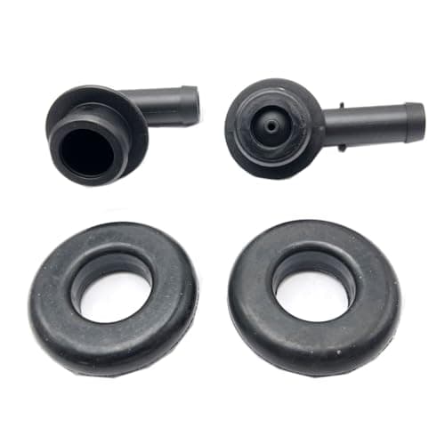 FainWan PCV CCV Vent Valve Elbows and Grommet Compatible with Grand Cherokee 2000 2001 2002 2003 40L 2X Vent Valve Elbows and 2X Grommets 53013360AA 53030497 2946079 42344 47079