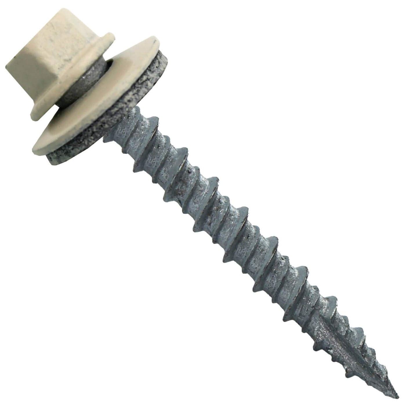 Metal ROOFING SCREWS 250 10 x 112 Ivory Hex Head Sheet Metal Roof Screw Self starting metal to wood siding screws EPDM washer Colored head