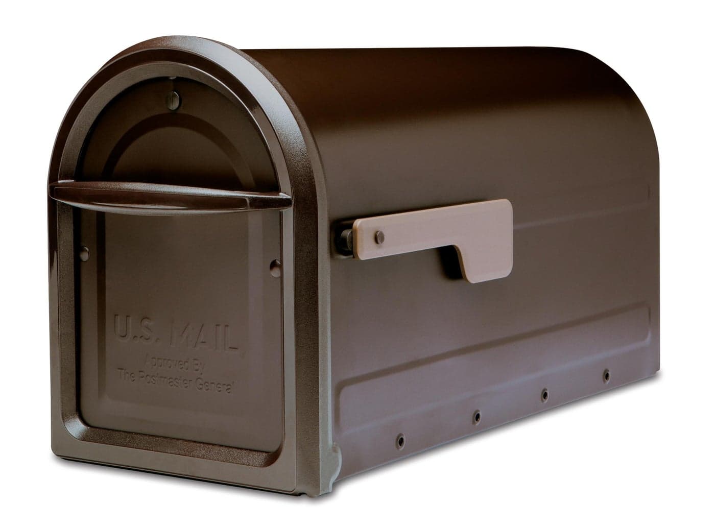 Architectural Mailboxes Mapleton Heavy Duty Steel Metal Post Mounted Mail Box for Outside Rubbed Bronze Large Curbside Mailbox with Magnetic Latch