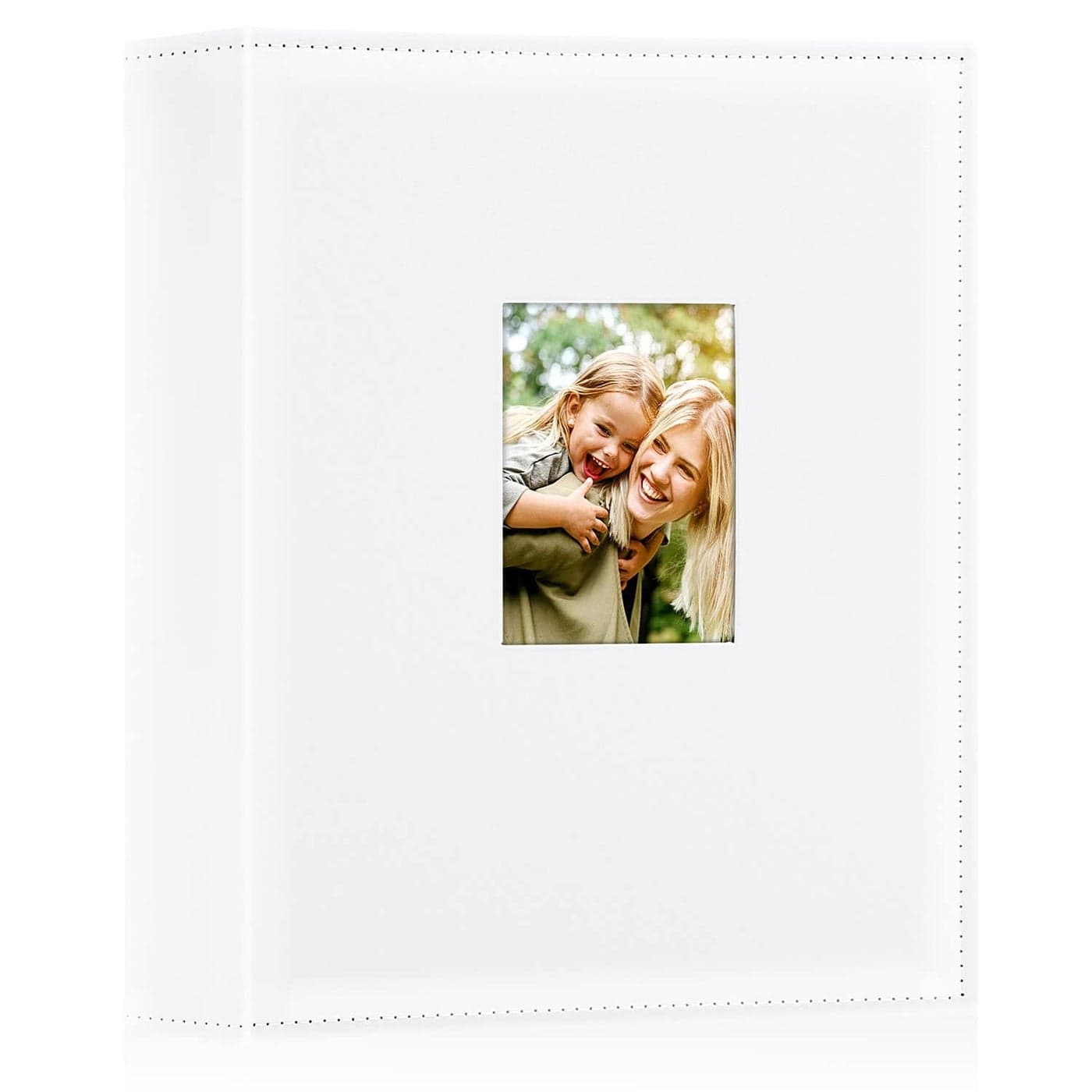 Ywlake Photo Album 4x6 400 Pockets Leather Photo Albums Holds 400 Vertical Pictures Only White