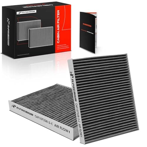 A-Premium 2-PC Cabin Air Filter with Activated Carbon Compatible with Hyundai Veracruz 2007-2012, Replace# 971332B005, 971333J000