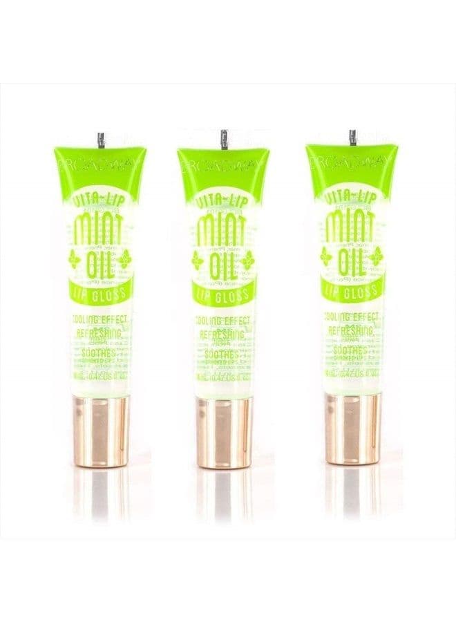 Vita-Lip Clear Lip Gloss 0.47oz/14ml (BCLG0101- Mint Oil),Pack of 3