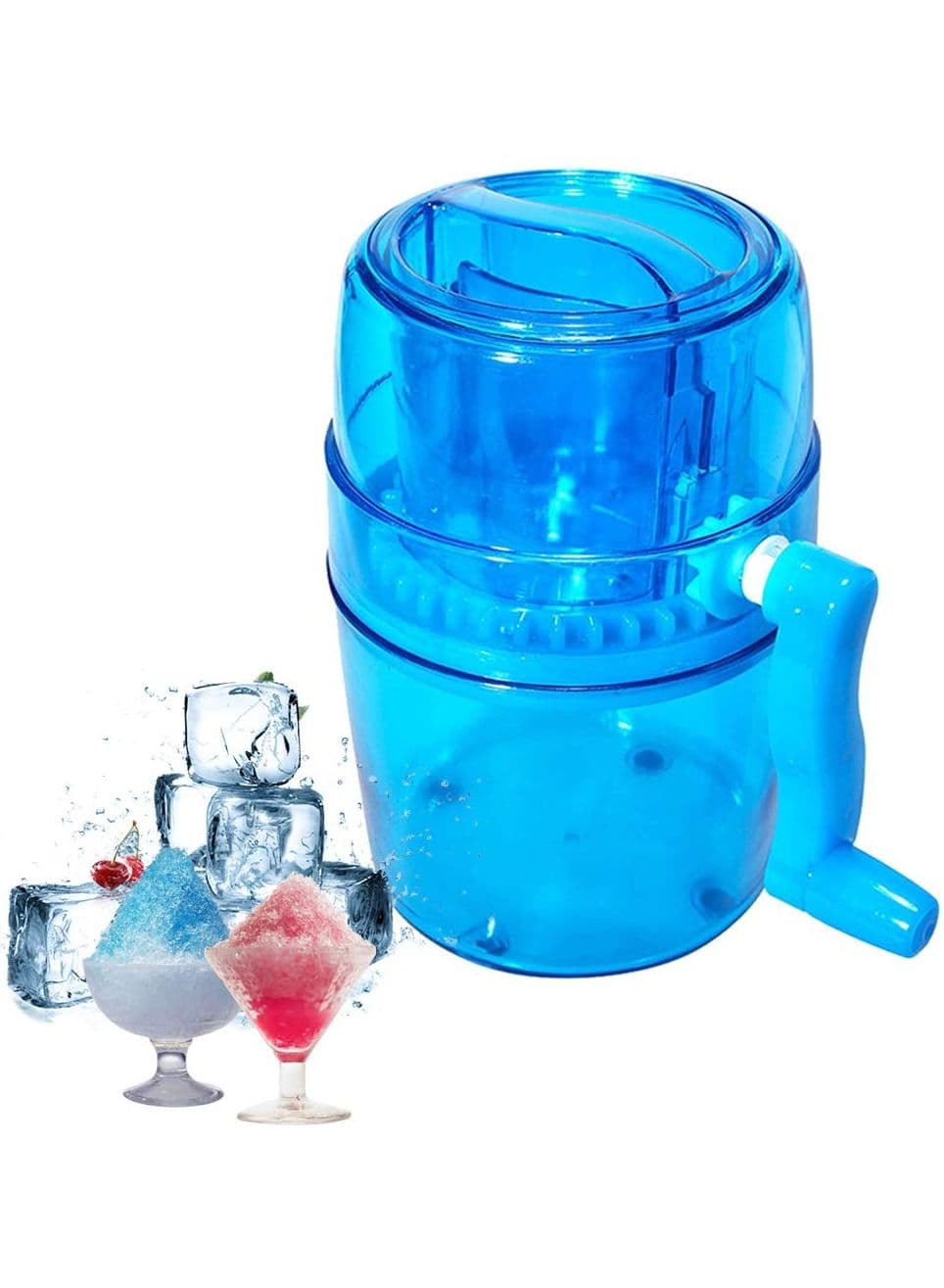 Ice shaver and snow cone machine, household mini hand crank manual ice crusher ice shaver machine maker crash ice machine snow machine ice crusher