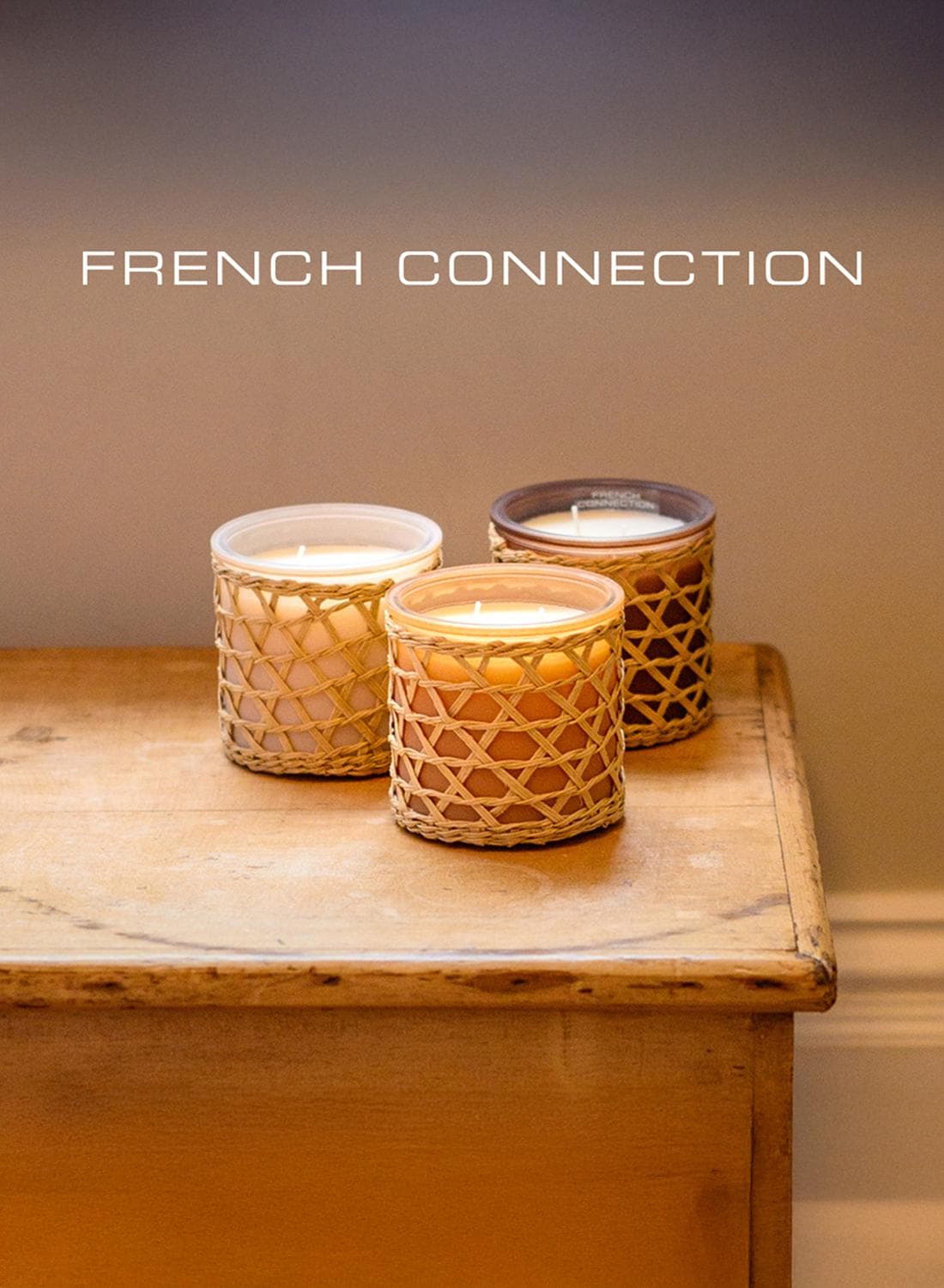 Woven Detail Stone Bergamot & Jasmine Candle 425G