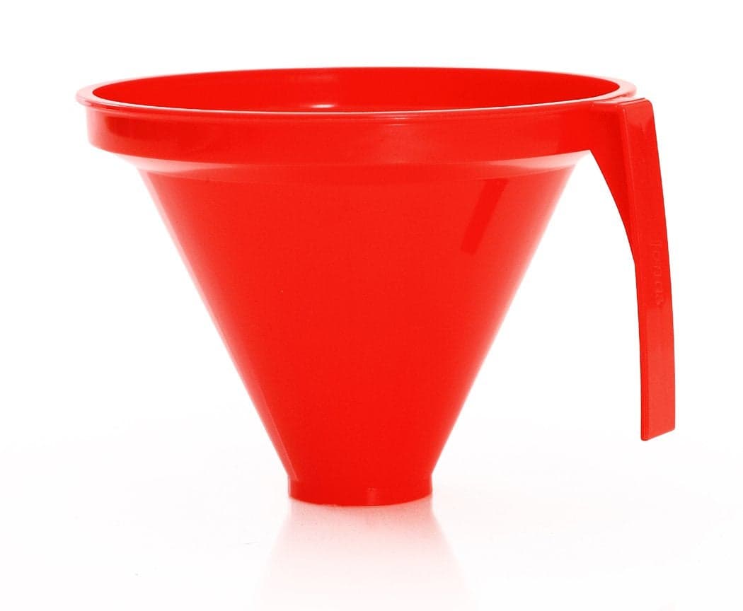 Linden Sweden Jam Funnel for Wide and Regular Jars, Ideal for Transferring Liquid and Dry Ingredients – Dishwasher Safe – Made in Sweden, Red