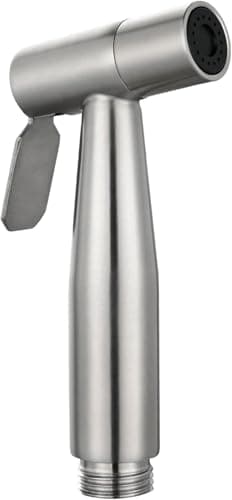 Fat-Cattie Handheld Bidet Sprayer for Toilet, Stainless Steel Bathroom Spray with G1/2 (0.79inch) Thread Interface, Silver