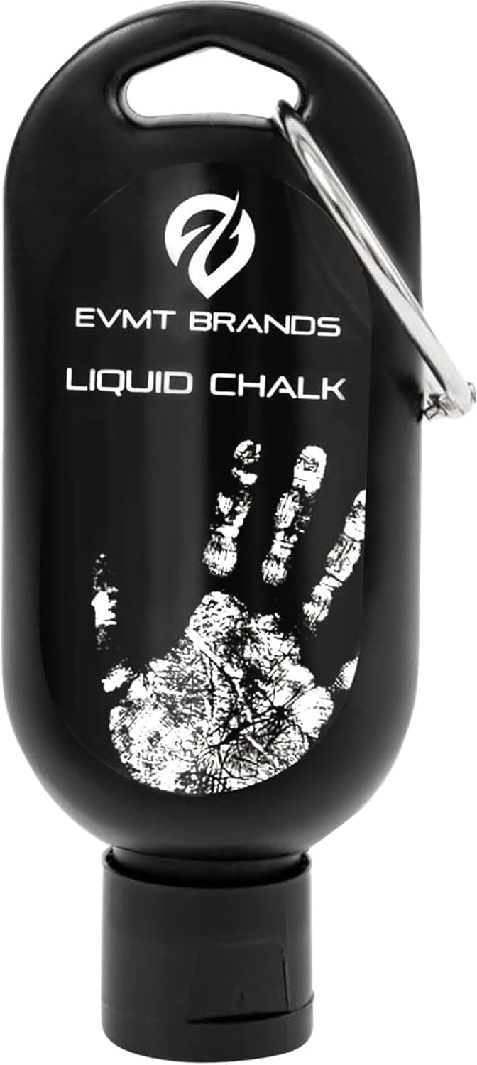 EVMT Brands Liquid Chalk, Mess Free Gym Chalk for Weightlifting, Gymnastics, Rock Climbing, Dancing. Sweat Resistant and Long Lasting for Stronger Grip. Package May Vary.
