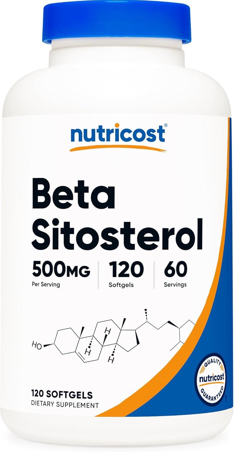 Nutricost Beta Sitosterol 120 Softgels 500mg NonGMO Gluten Free Supplement 60 Servings