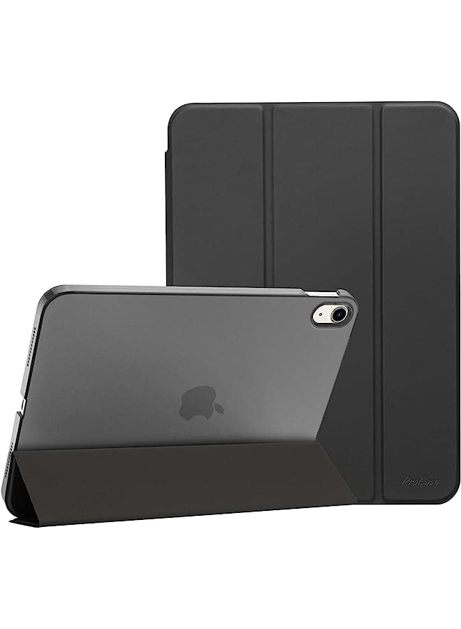 For Ipad 10Th Generation Case 2022 Ipad 10.9 Inch Case, Ipad 10 Case Slim Stand Hard Shell Back Protective Smart Cover For 10.9” Ipad 10Th Gen 2022 Release A2696 A2757 A2777 -Shadowblack