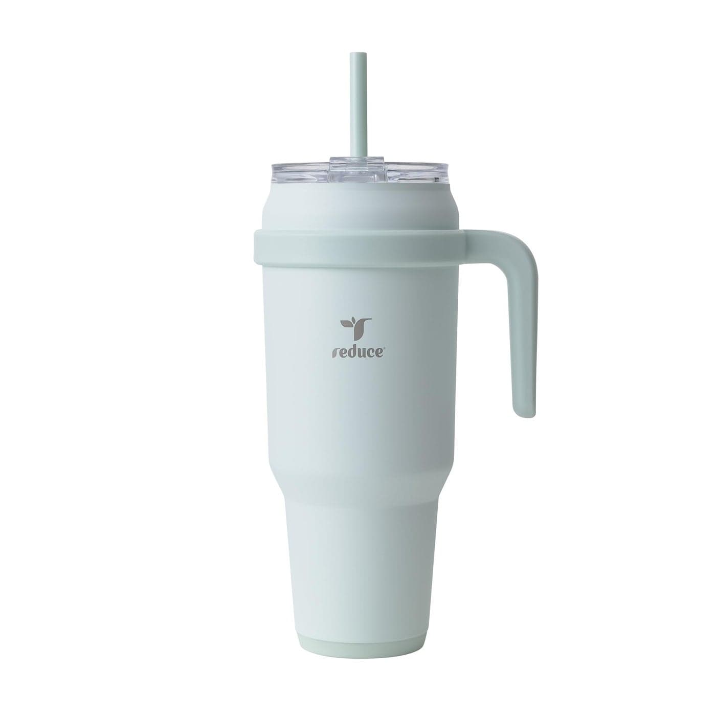 Reduce 50 oz Stainless Steel Tumbler with Handle DualWall Vacuum Insulated Travel Mug SweatProof Lid Reusable Straw Keeps Drinks Cold for 24 Hrs Fits Cupholders Dishwasher Safe Crisp Mint