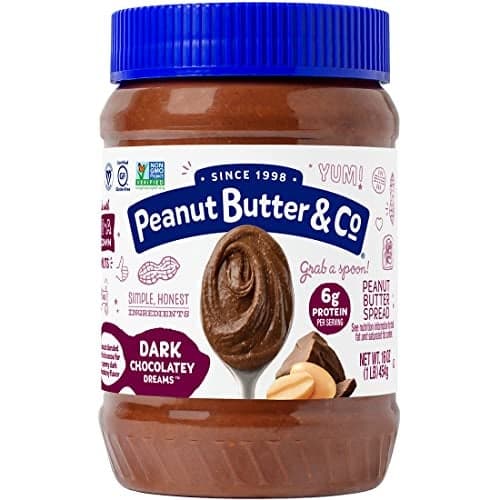 Peanut Butter & Co. Dark Chocolatey Dreams Peanut Butter, Non-GMO Project Verified, Gluten Free, Vegan, 16 oz Jar