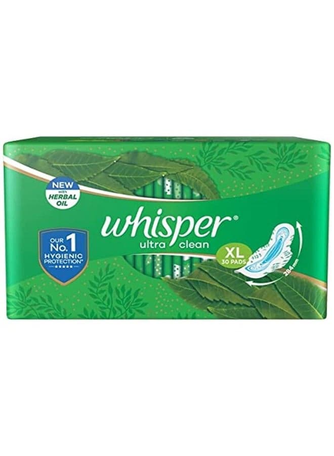 Ultra Nights Sanitary Pads with Wings XL 30 Units