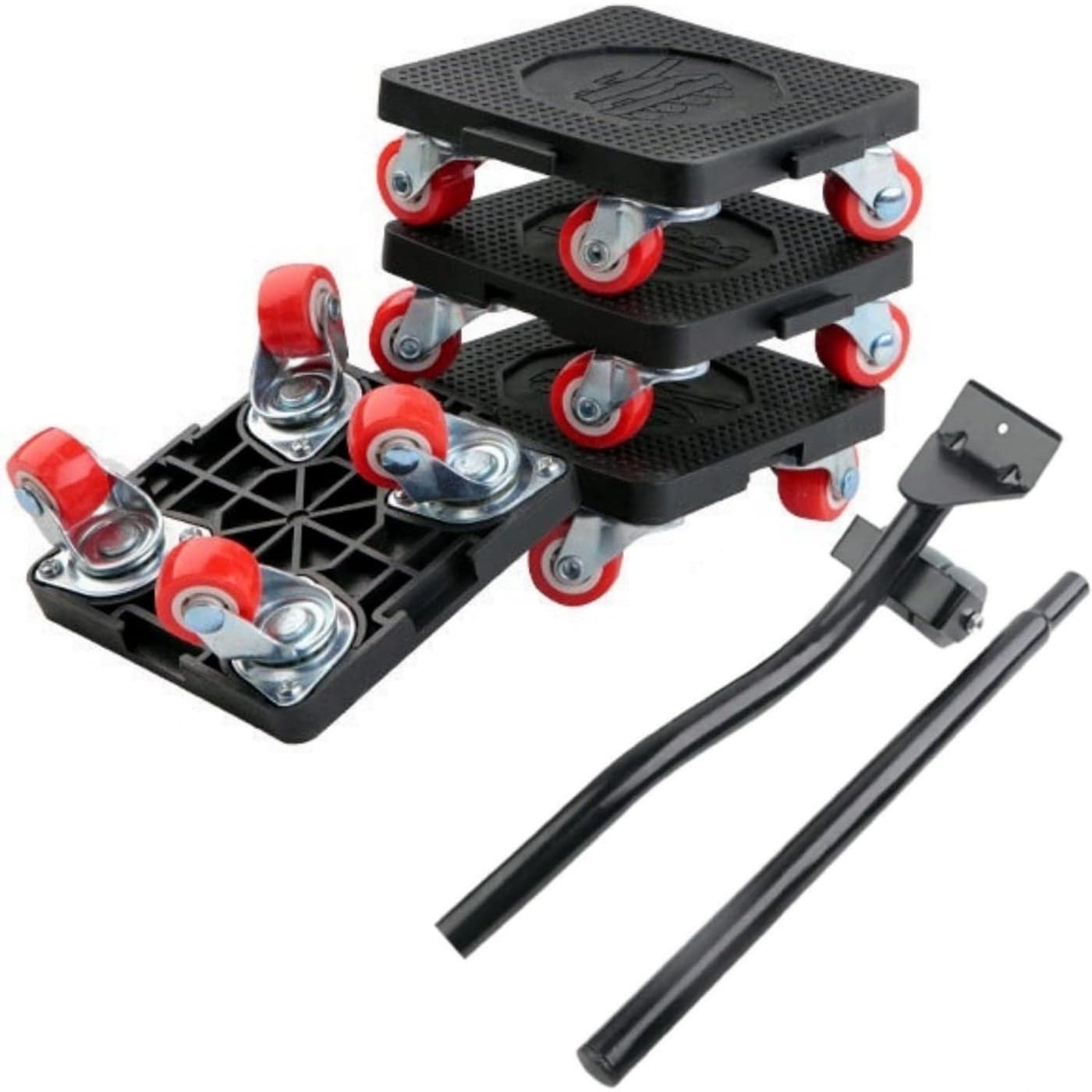Heavy Duty Furniture Lifter with 4 Sliders and Crowbar360Rotation Wheels Furniture Mover Dolly 660 lb Load Capacity for Moving SofaCabinet and Refrigerator6 PcsSet
