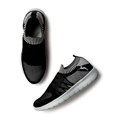Marc Loire Slip-On Sneakers For Women, Lightweight & Comfortable Walking Sports Shoes Without Laces Black - 4 Uk