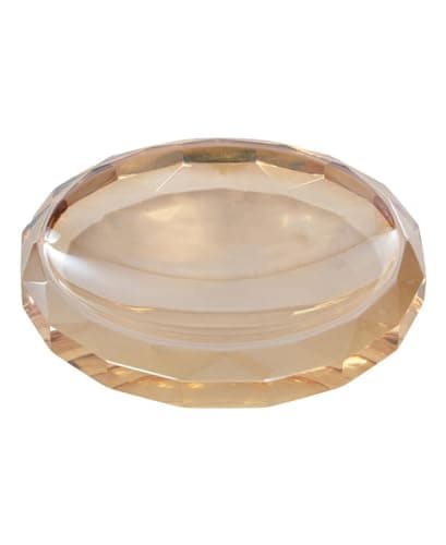Alice Lane Amber Crystal Dish Home Collection — Gleaming and Elegant Amber Radiance — A Stunning Decorative Dish