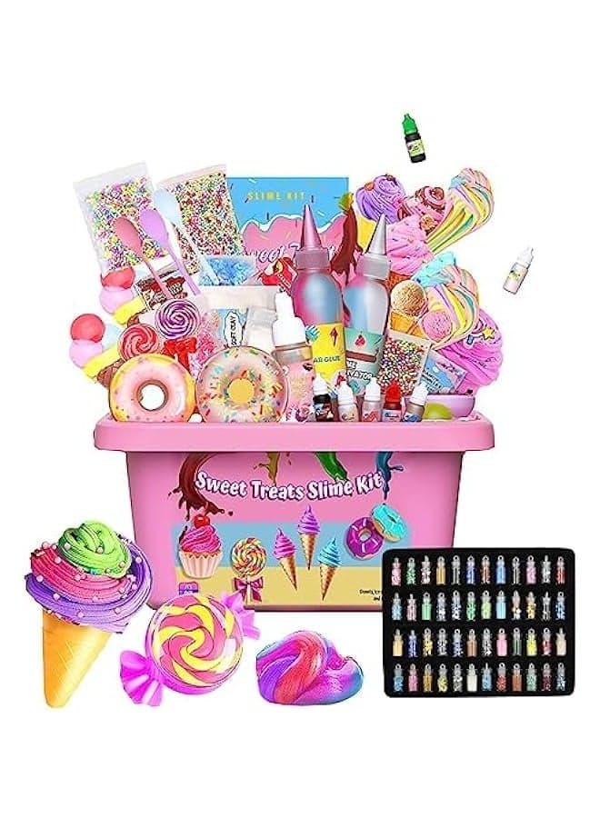 DIY Slime Kit for Kids - Fluffy Cloud Foam Squish Glitter Slime Making Kit - Fun Craft Toy for 6-12 Year Olds - Perfect Birthday Gift Idea - Best Selling Slime Kit - Educational Cr