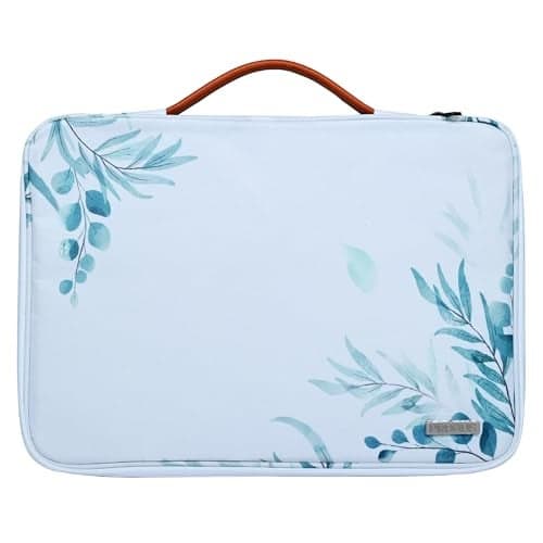 Probus Tender Leaves Canvas Printed Laptop Sleeve Case Cover for MacBook/Laptop | Compatible with 15.6" Laptops
