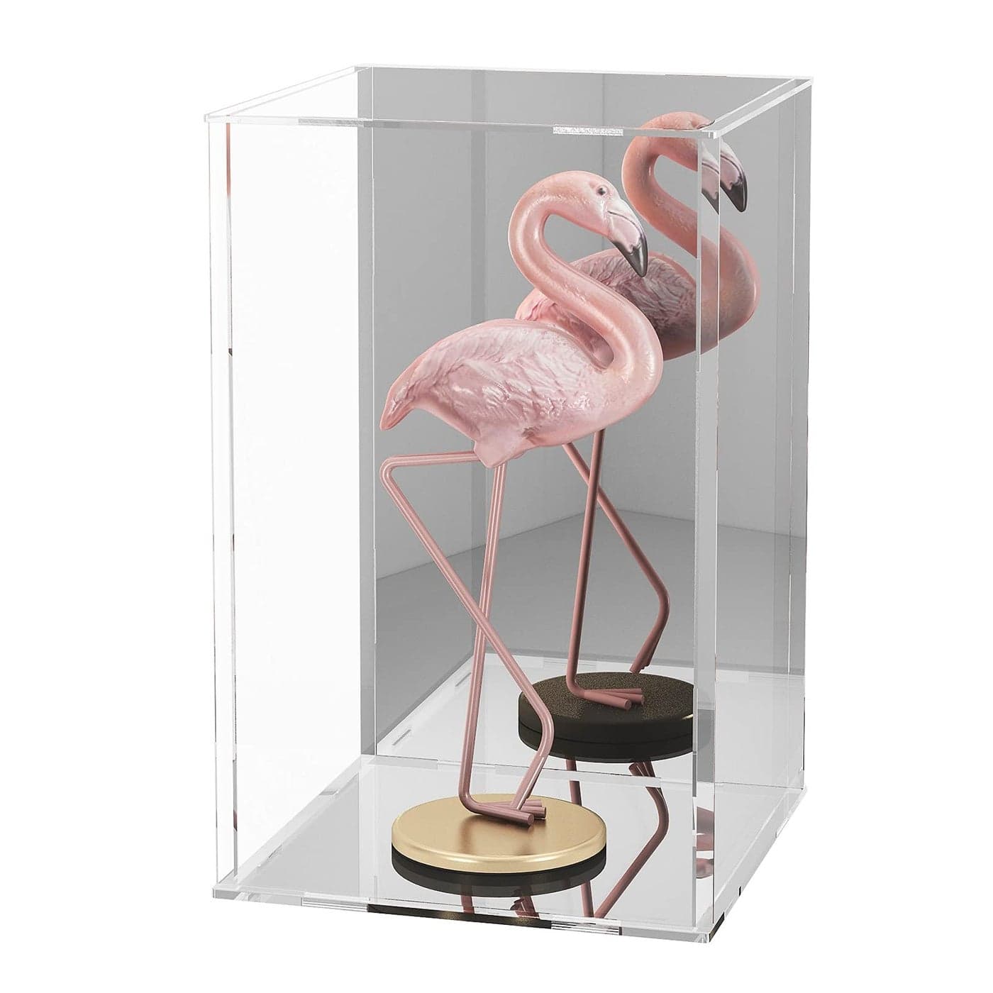 NONEMEY Mirrored Clear Acrylic Display Case Assemble Countertop Box Stand Organizer Dustproof Protection Showcase Acrylic Display Stands for Collectibles 10614inch251535cm