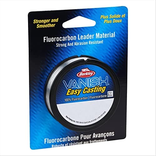 Berkley Vanish® Leader Material, Clear, 6lb | 2.7kg, 50yd | 45m Fluorocarbon Fishing Line, Suitable for Freshwater Environments