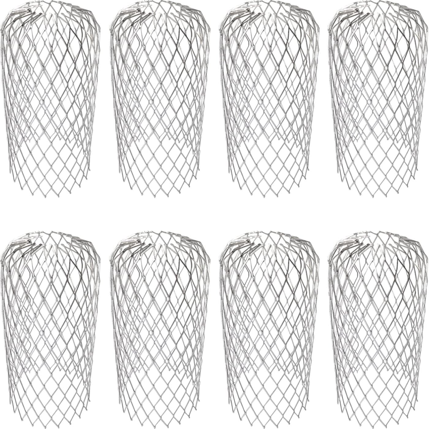 NSBELL 8PCS Gutter Guard Strainer Aluminum Downspout Mesh Filter Preventing Blockage Leaves Debris from Clogging Pipes(3 inch) (8)